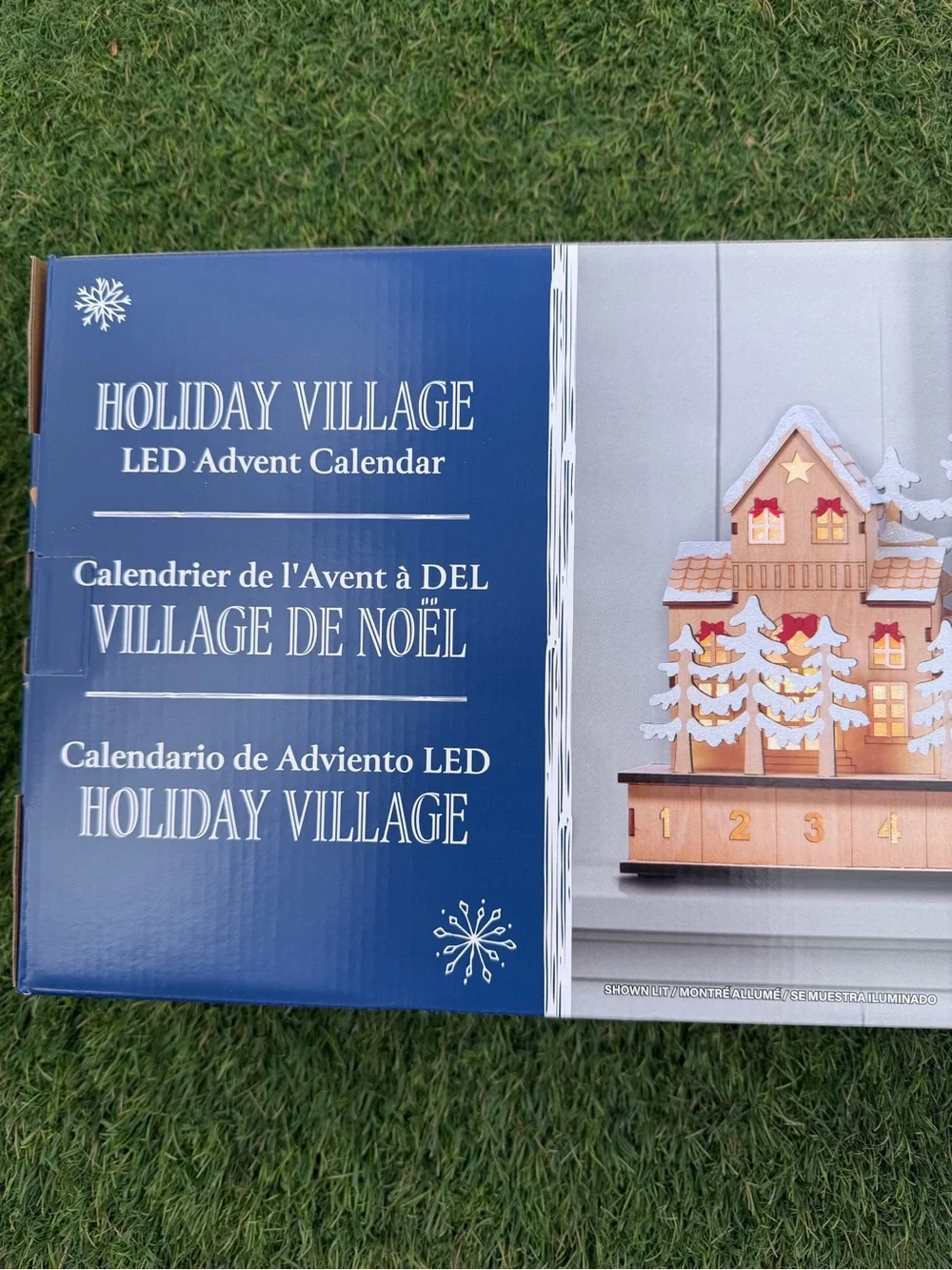Holiday Wooden Village LED Advent Calendar, 30